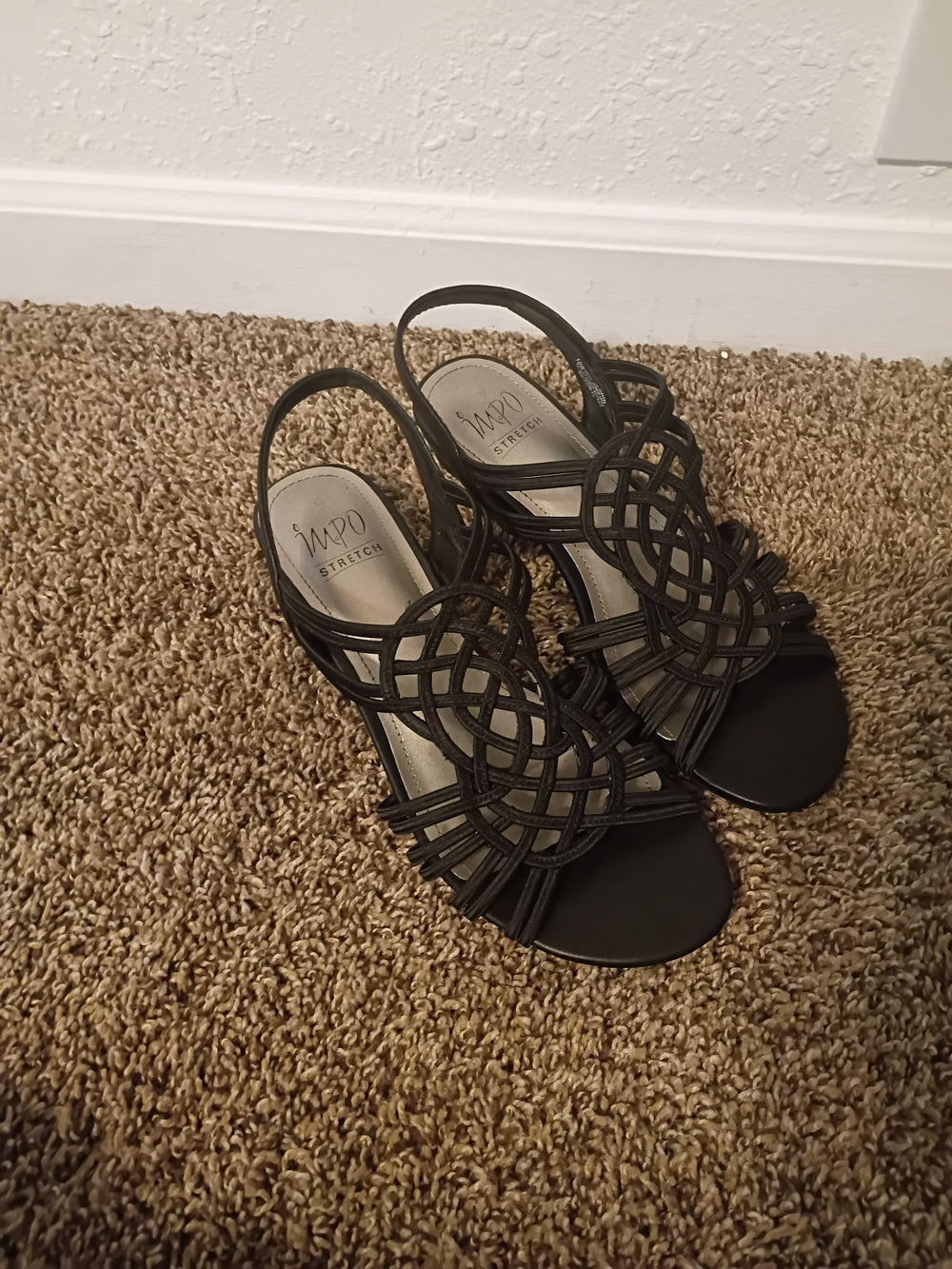 Women's Black Braided Slingback Sandals